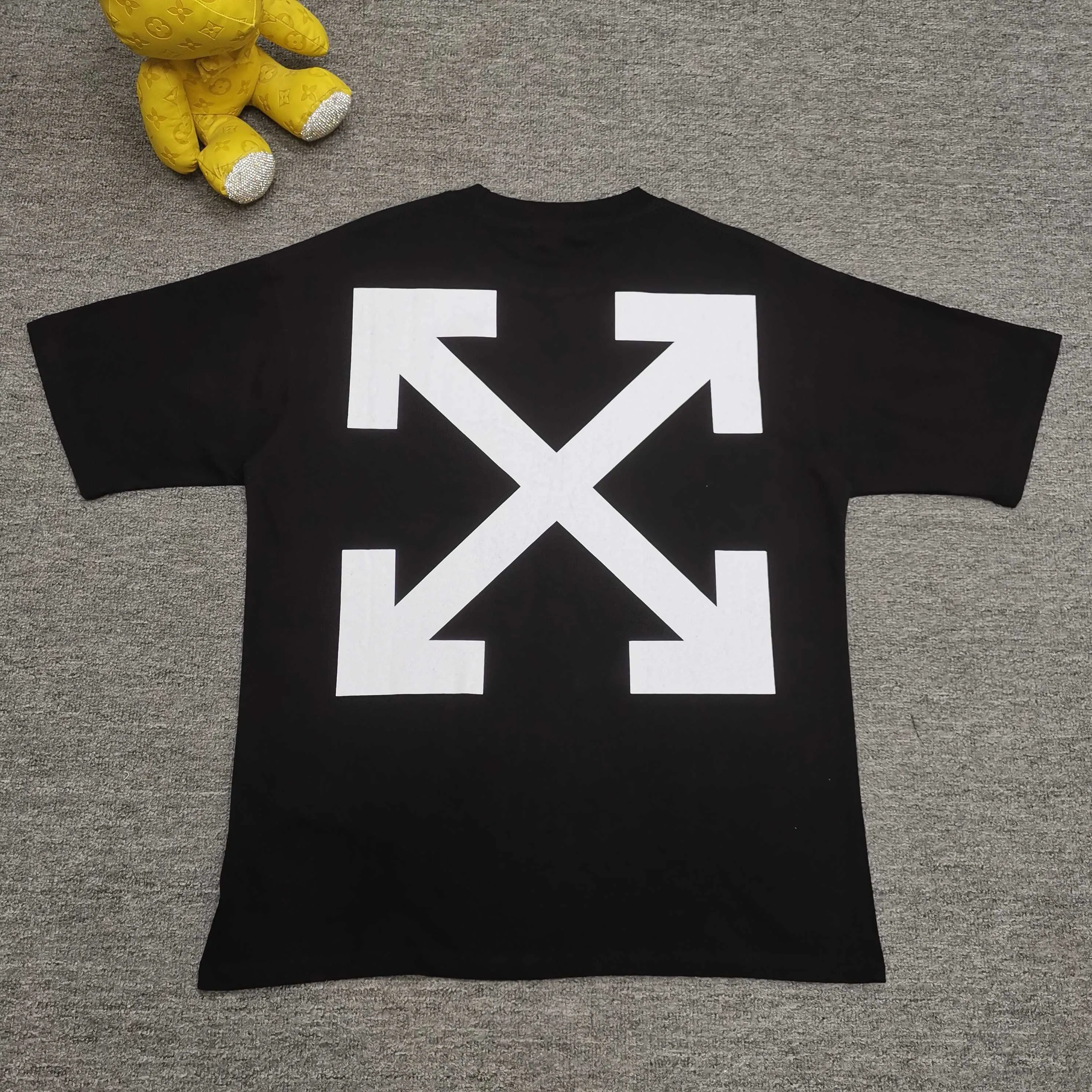Top version ❤️off white new loose version short-sleeved T-shirt Size: S M L XL Color: washed black P240
